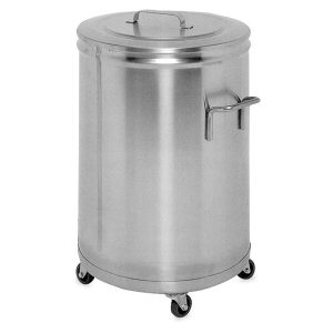 Inox Piave - Stainless Steel Manual trash bucket 75 Lt. (D.465x605 mm)
