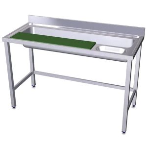 Inox Piave - Top Sink for vegetable 70x150 - Made in Italy