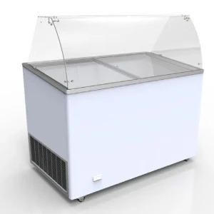 CRYSTAL VENUS VITRINE 36 - Ice Cream Vitrine Curved Freezer 9 Places