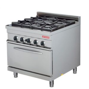Cozum GR922 - Gas Range 4 burners with oven GN 2/1