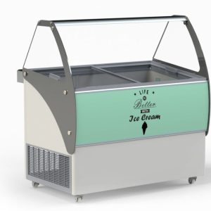 Crystal ΕLEGANTE 46 - Scoop Ice Cream Vitrine Freezer 10 Places
