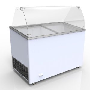 CRYSTAL VENUS VITRINE 26 - Ice Cream Vitrine Curved Freezer 6 Places