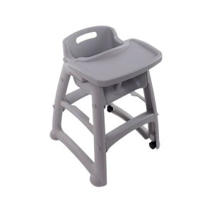 Dinner Kids Chair, Grey with tray