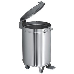Inox Piave - Stainless Steel trash bucket with pedal 75 Lt. - Made in Italy