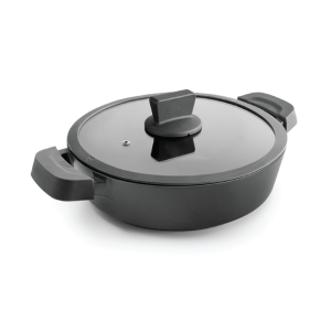 Lacor 27736 - Titanium Cast Aluminum Round Dish with Lid