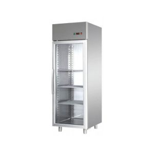 TECNODOM AF07EKOMTNPV - S/S Single Glass Door Refrigerated Cabinet GN 2/1