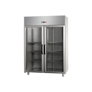 TECNODOM AF14EKOMTNPV - S/S 2 Glass Doors Refrigerated Cabinet GN 2/1