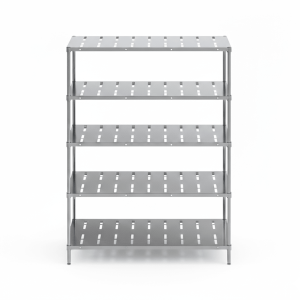 Yuksel 61/122/183 - S/S Perforated Shelving Unit 5 Tiers